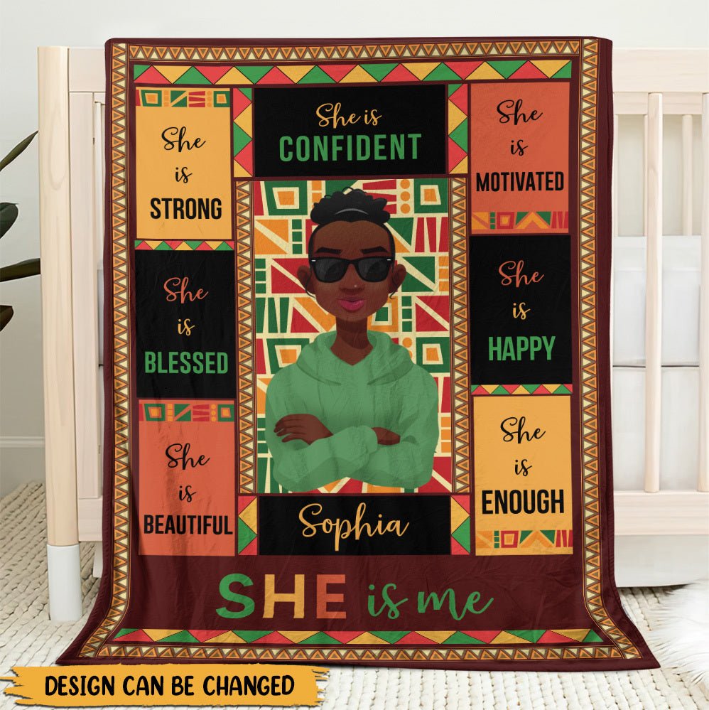 She Is Me - Personalized Blanket - Best Gift For Mother, For Grandma - Giftago