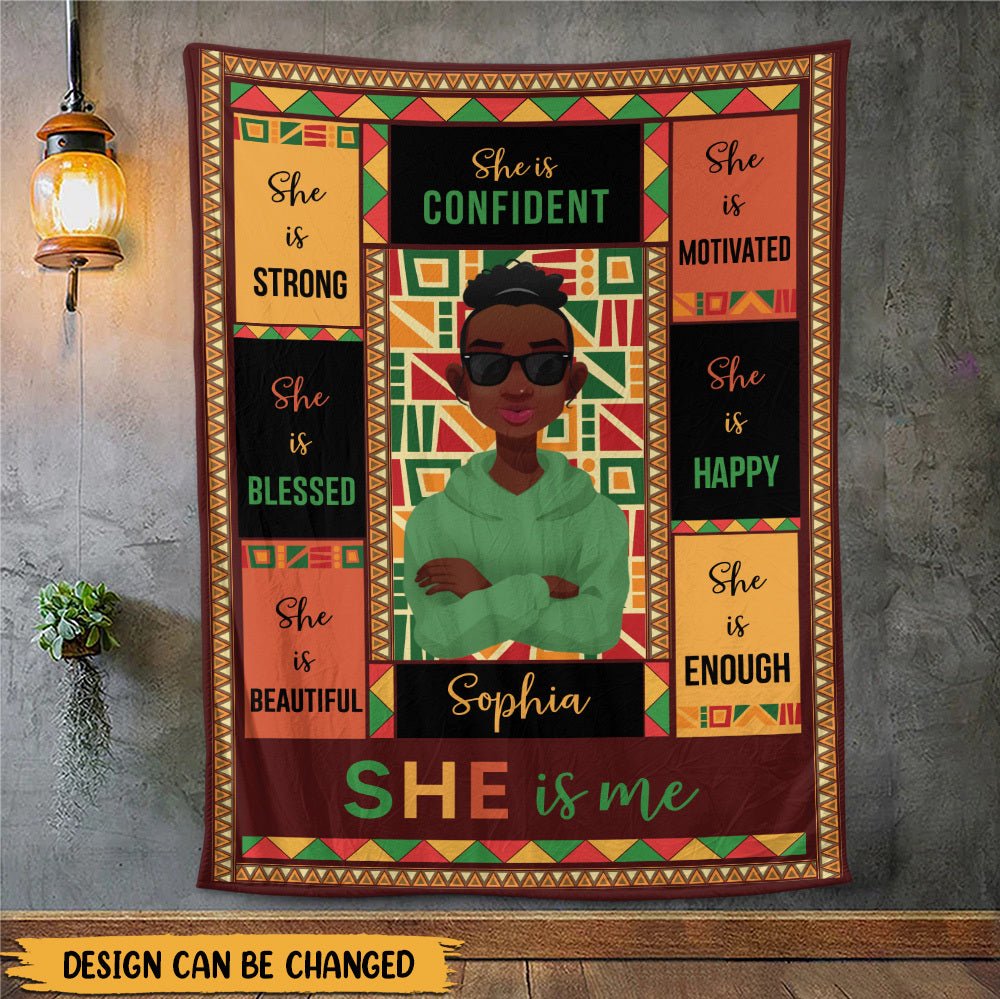 She Is Me - Personalized Blanket - Best Gift For Mother, For Grandma - Giftago