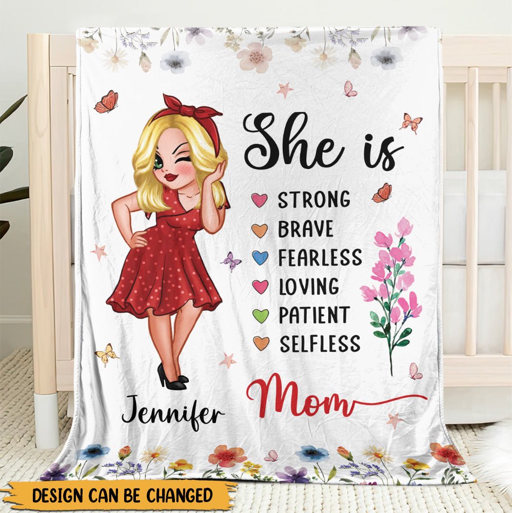 She Is - Personalized Blanket - Best Gift For Mother, For Grandma - Giftago