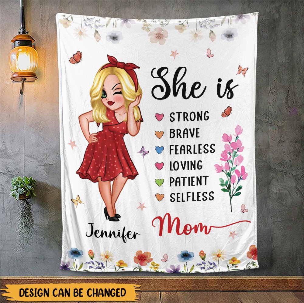 She Is - Personalized Blanket - Best Gift For Mother, For Grandma - Giftago