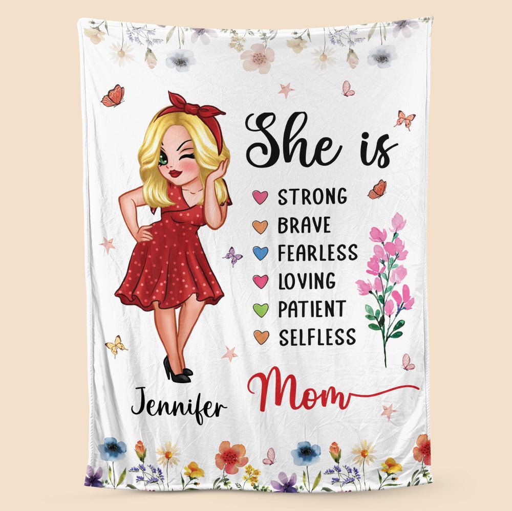 She Is - Personalized Blanket - Best Gift For Mother, For Grandma - Giftago