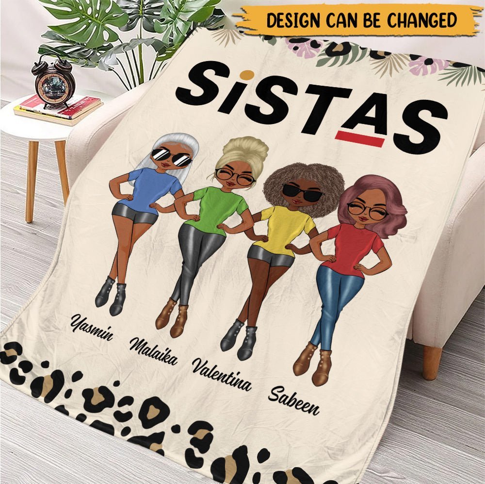 Sistas Black Girl - Personalized Blanket - Giftago