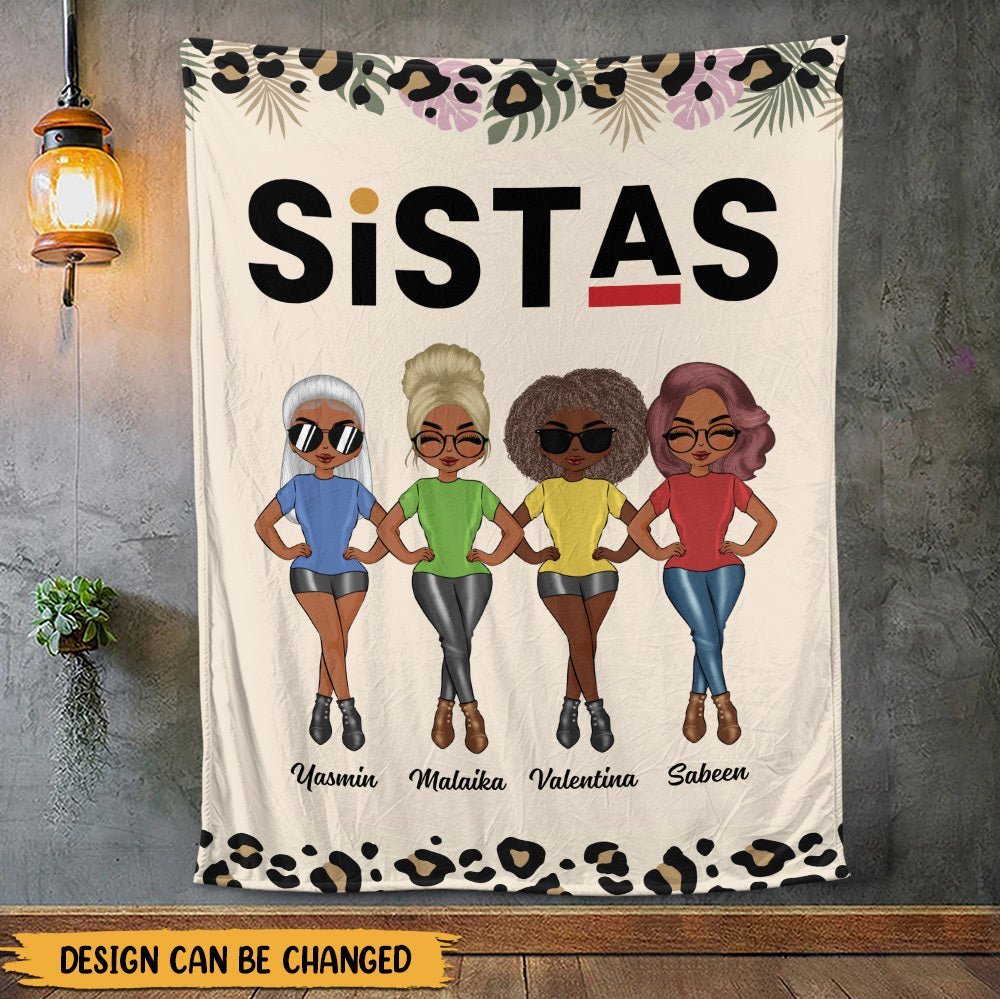 Sistas Black Girl - Personalized Blanket - Giftago