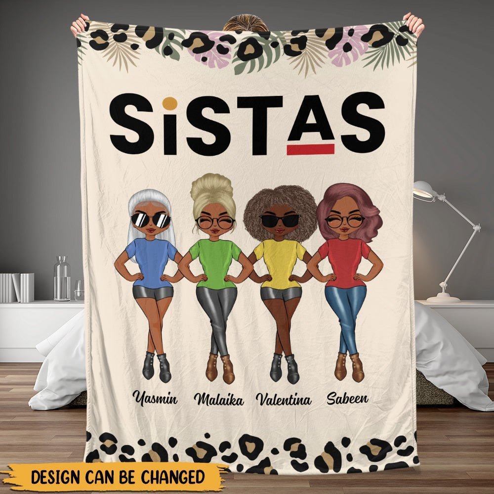 Sistas Black Girl - Personalized Blanket - Giftago