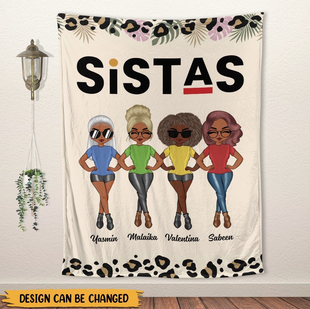 Sistas Black Girl - Personalized Blanket - Giftago