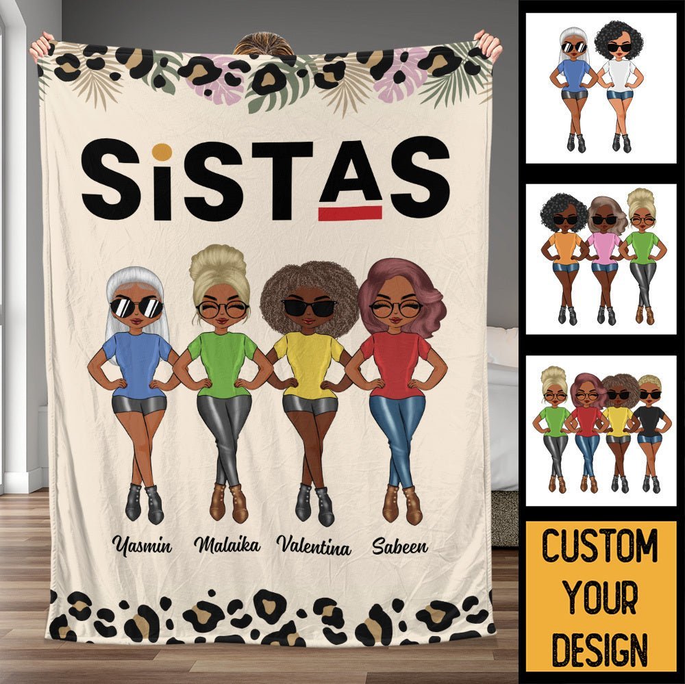 Sistas Black Girl - Personalized Blanket - Giftago