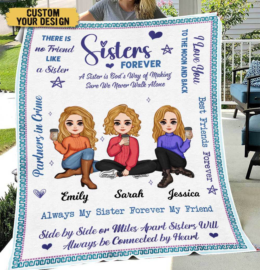 Sister Forever - Personalized Blanket - Meaningful Gift For Christmas, For Family - Giftago