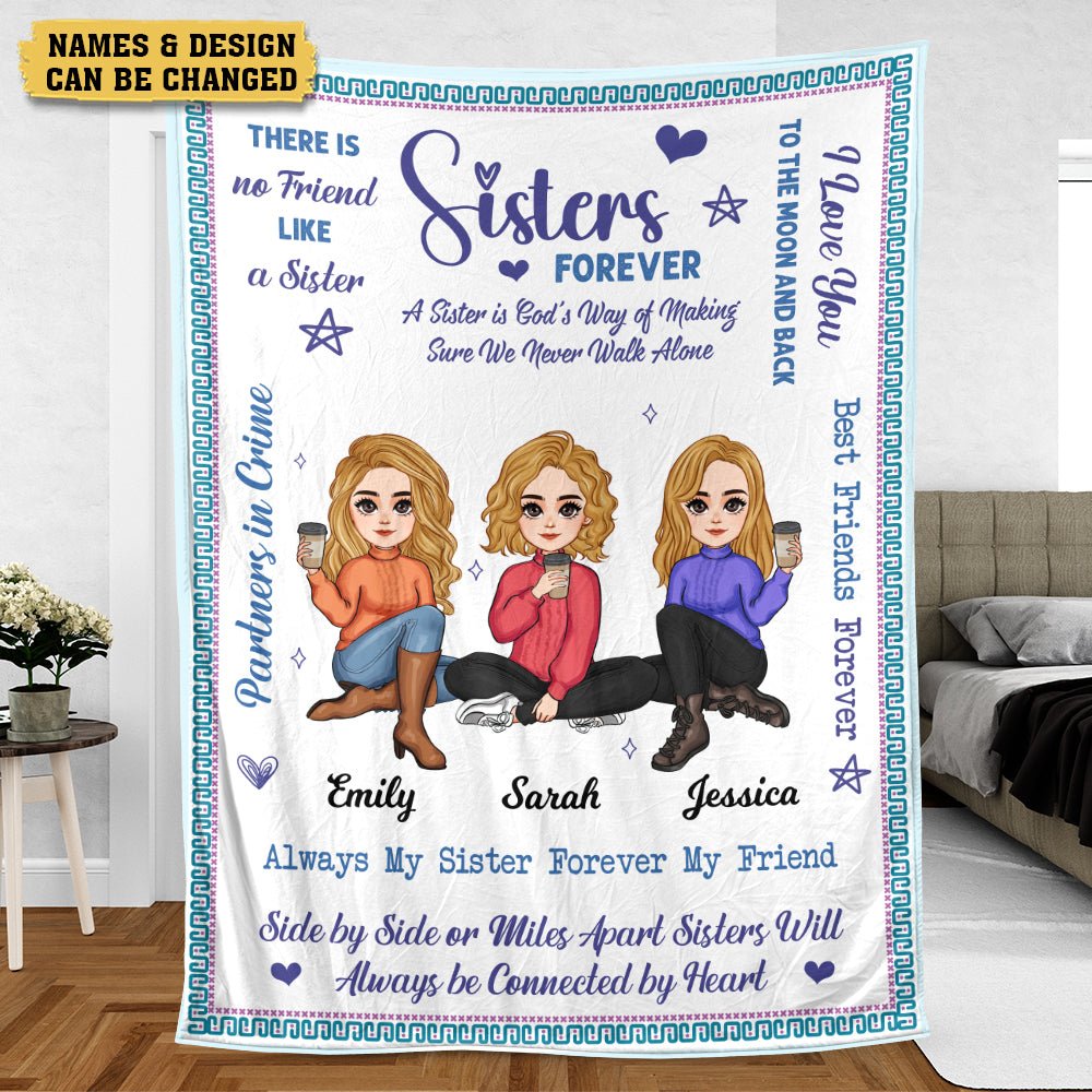 Sister Forever - Personalized Blanket - Meaningful Gift For Christmas, For Family - Giftago