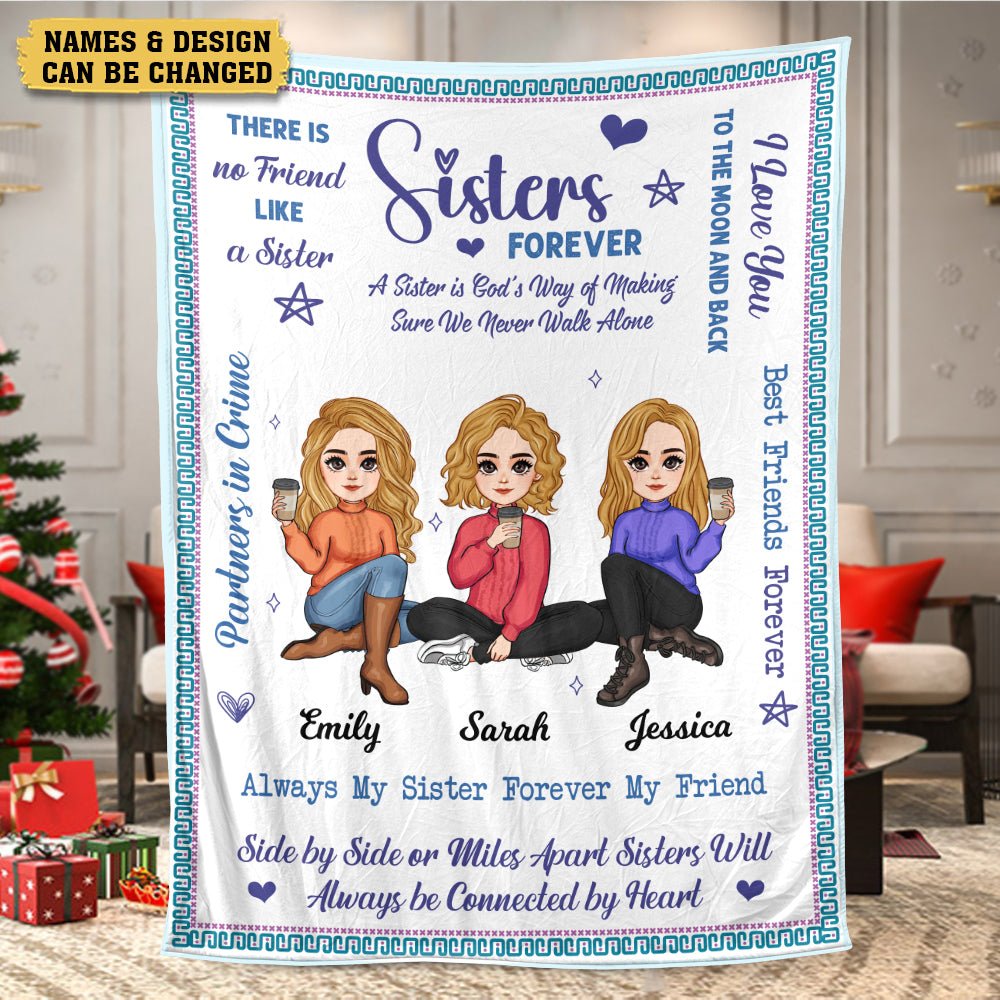 Sister Forever - Personalized Blanket - Meaningful Gift For Christmas, For Family - Giftago