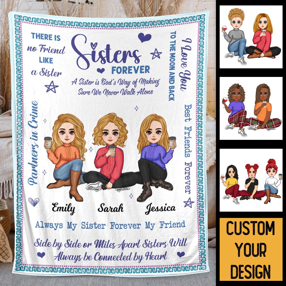 Sister Forever - Personalized Blanket - Meaningful Gift For Christmas, For Family - Giftago