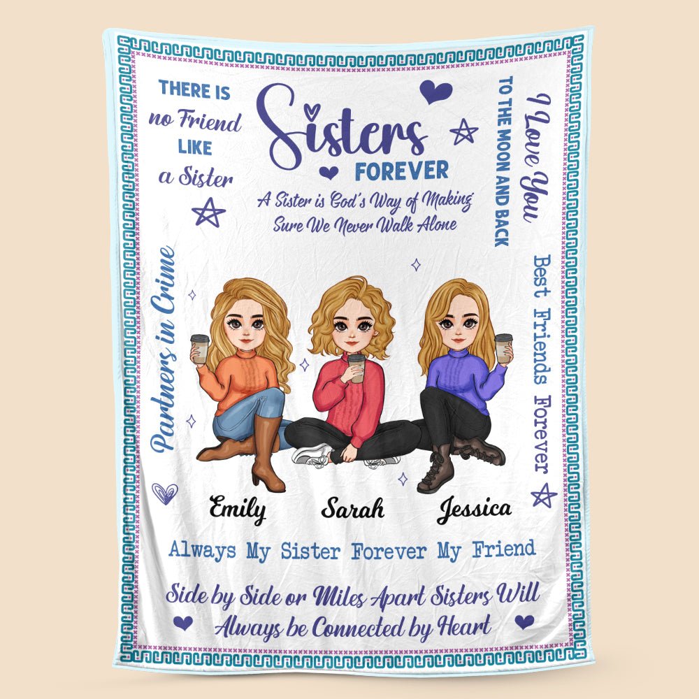 Sister Forever - Personalized Blanket - Meaningful Gift For Christmas, For Family - Giftago