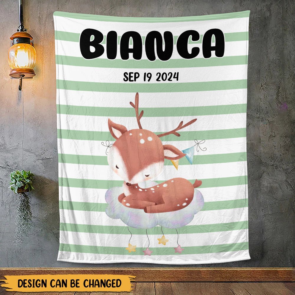 Sleepy Animal Blanket - Personalized Blanket - Giftago