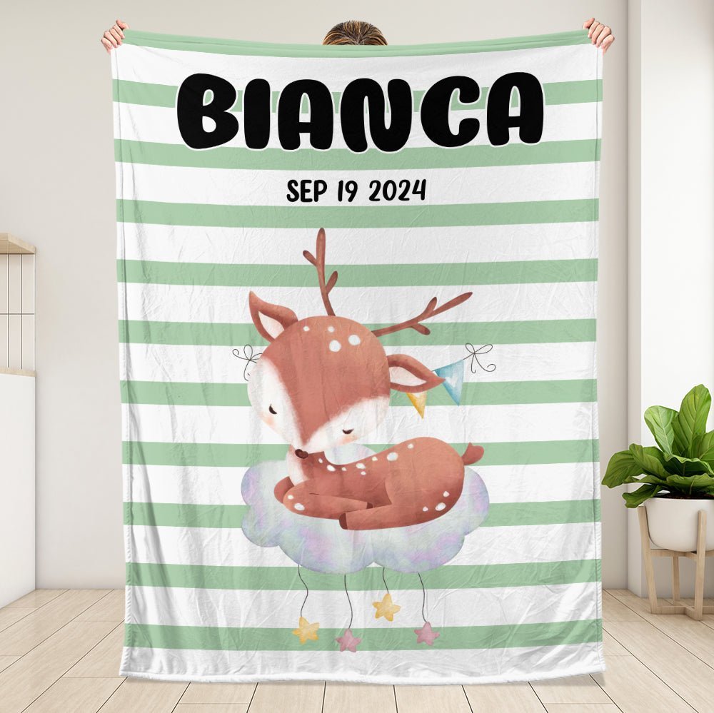 Sleepy Animal Blanket - Personalized Blanket - Giftago