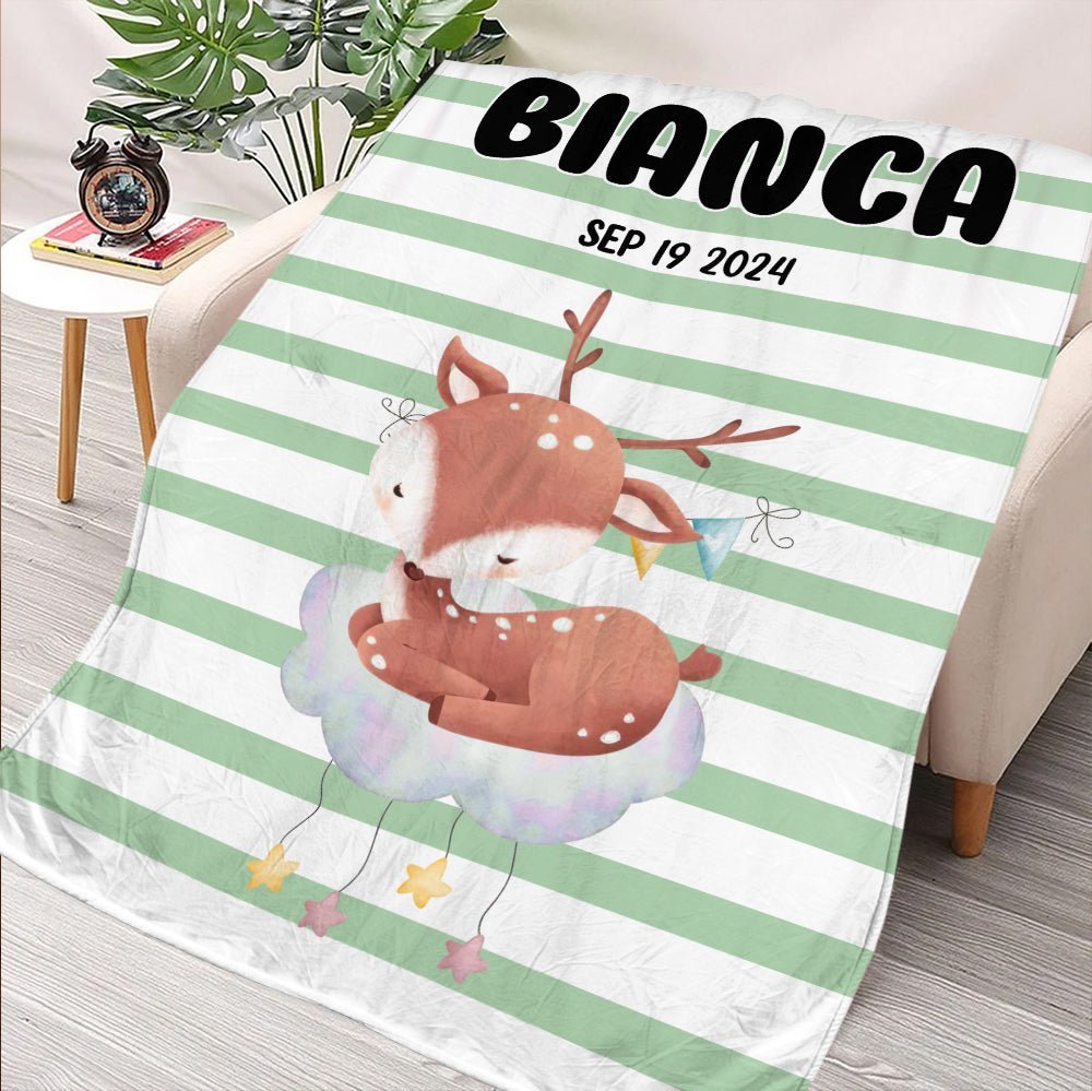 Sleepy Animal Blanket - Personalized Blanket - Giftago