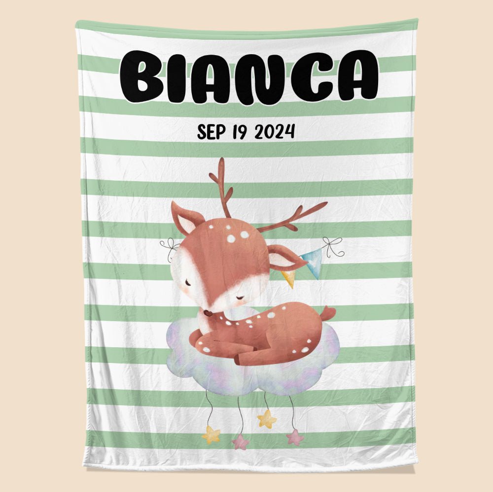 Sleepy Animal Blanket - Personalized Blanket - Giftago