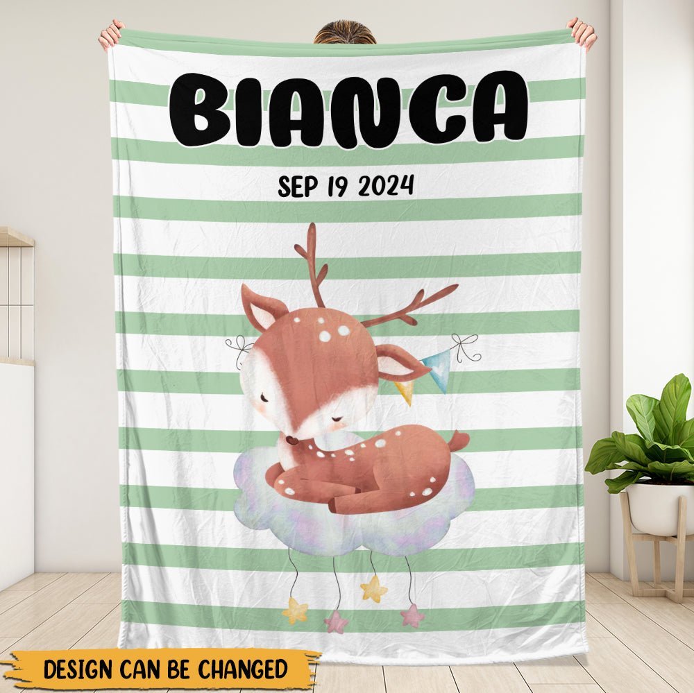Sleepy Animal Blanket - Personalized Blanket - Giftago