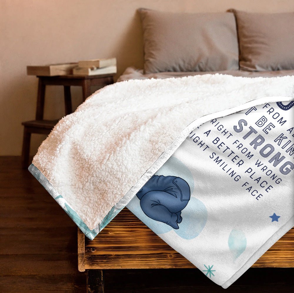 Sleepy Baby On Cloud Blanket - Personalized Blanket - Giftago