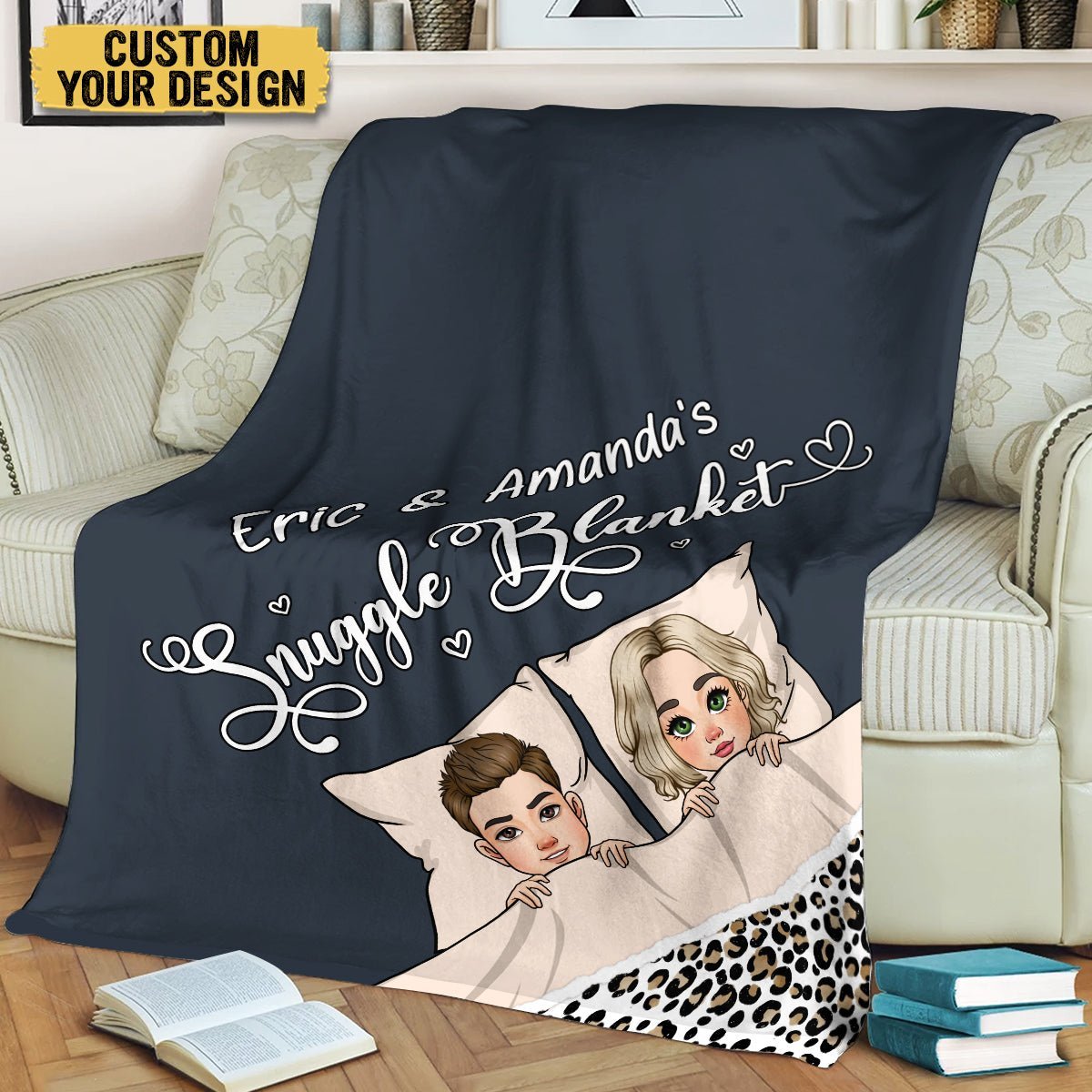 Snuggle Blanket - Personalized Blanket - Meaningful Gift For Valentine, For Couple - Giftago