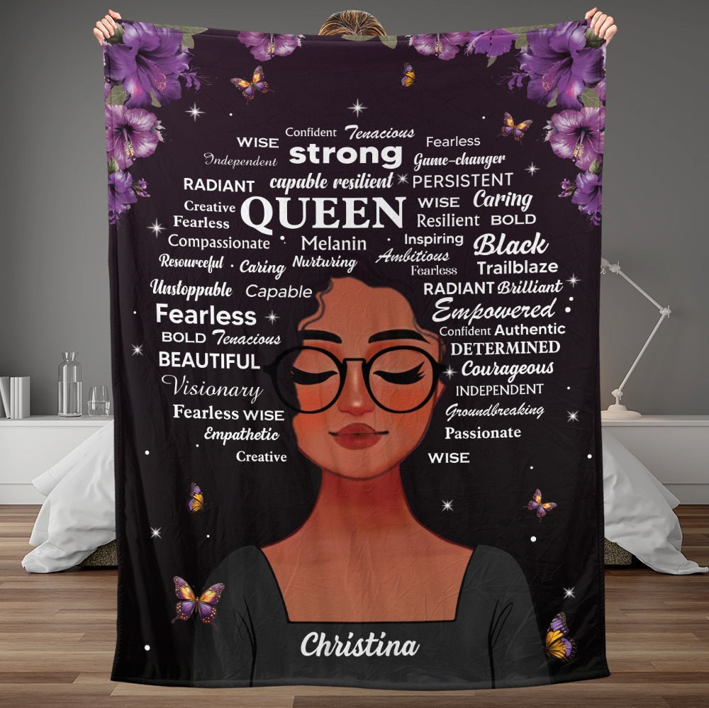 Strong Queen - Personalized Blanket - Best Gift For Mother, For Grandma - Giftago