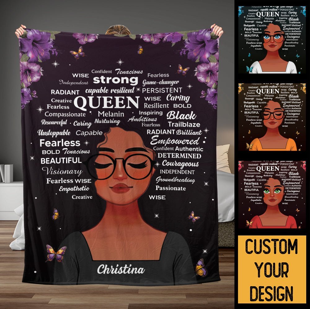 Strong Queen - Personalized Blanket - Best Gift For Mother, For Grandma - Giftago