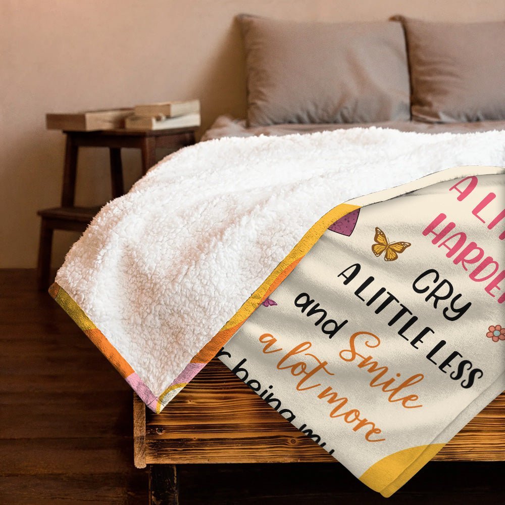 Thank You For Being My Unbiological Sister - Personalized Blanket - Giftago