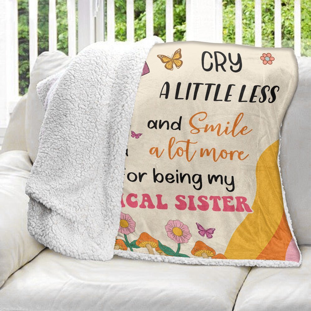 Thank You For Being My Unbiological Sister - Personalized Blanket - Giftago