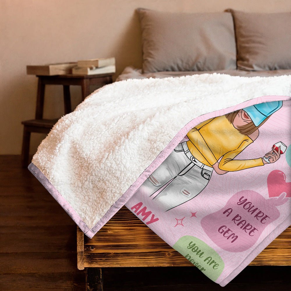 Thanks For Being My Bestie Blanket - Personalized Blanket - Giftago