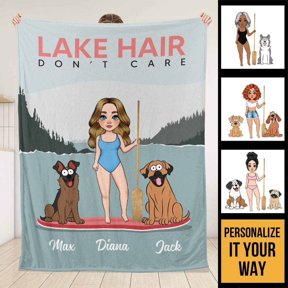 The Lake Is My Happy Place - Personalized Blanket