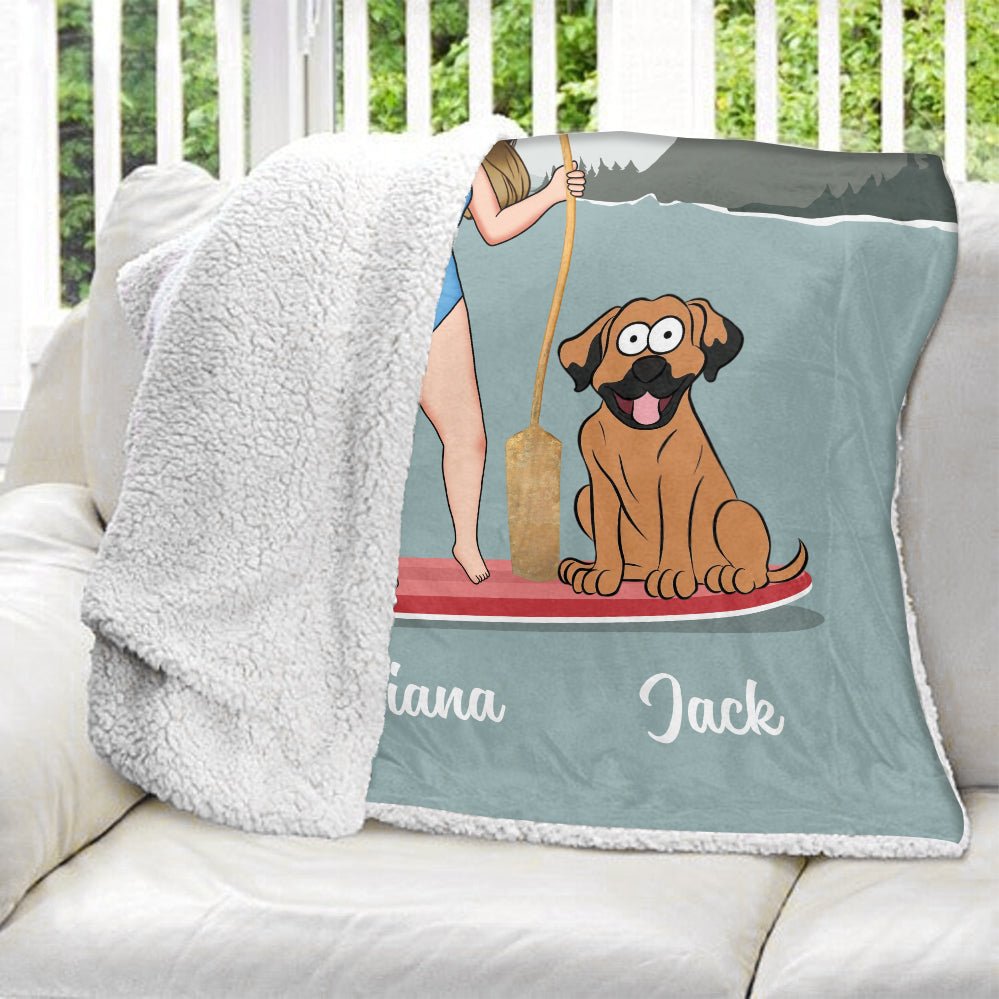 The Lake Is My Happy Place - Personalized Blanket