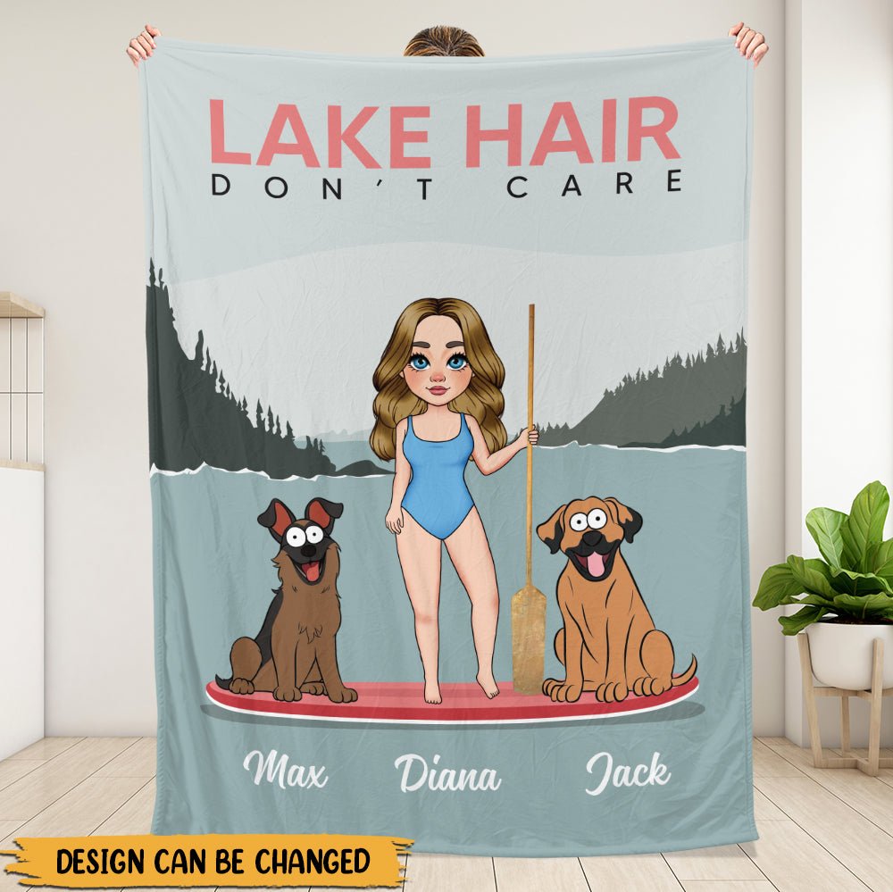 The Lake Is My Happy Place - Personalized Blanket