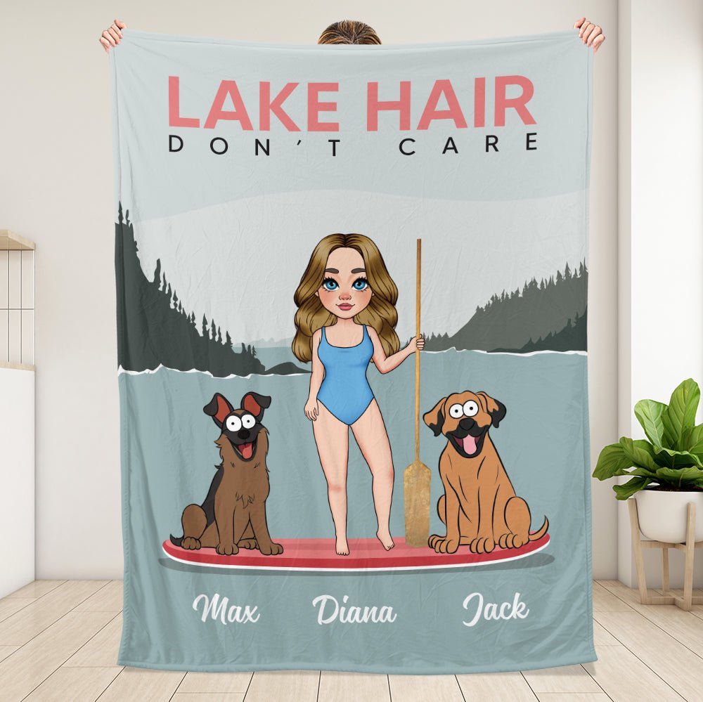 The Lake Is My Happy Place - Personalized Blanket