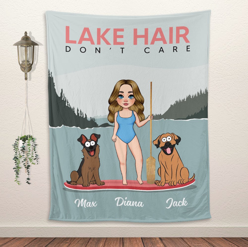 The Lake Is My Happy Place - Personalized Blanket