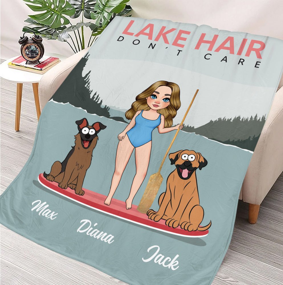 The Lake Is My Happy Place - Personalized Blanket