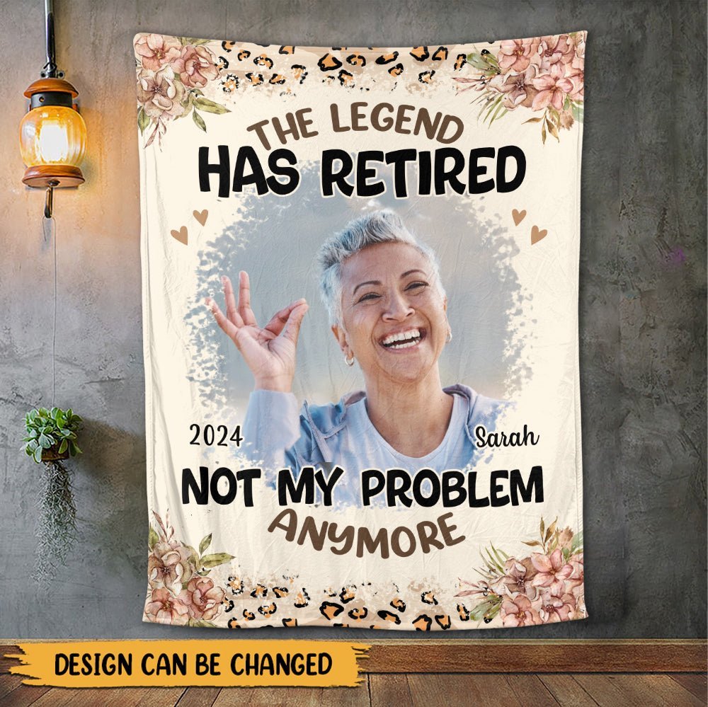 The Legend Has Retired - Personalized Blanket - Giftago