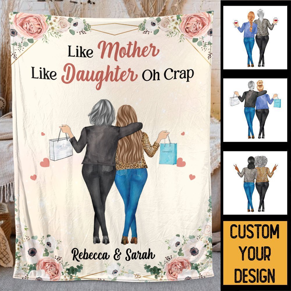 The Love Between A Mother And Daughter Is Forever - Personalized Blanket - Giftago