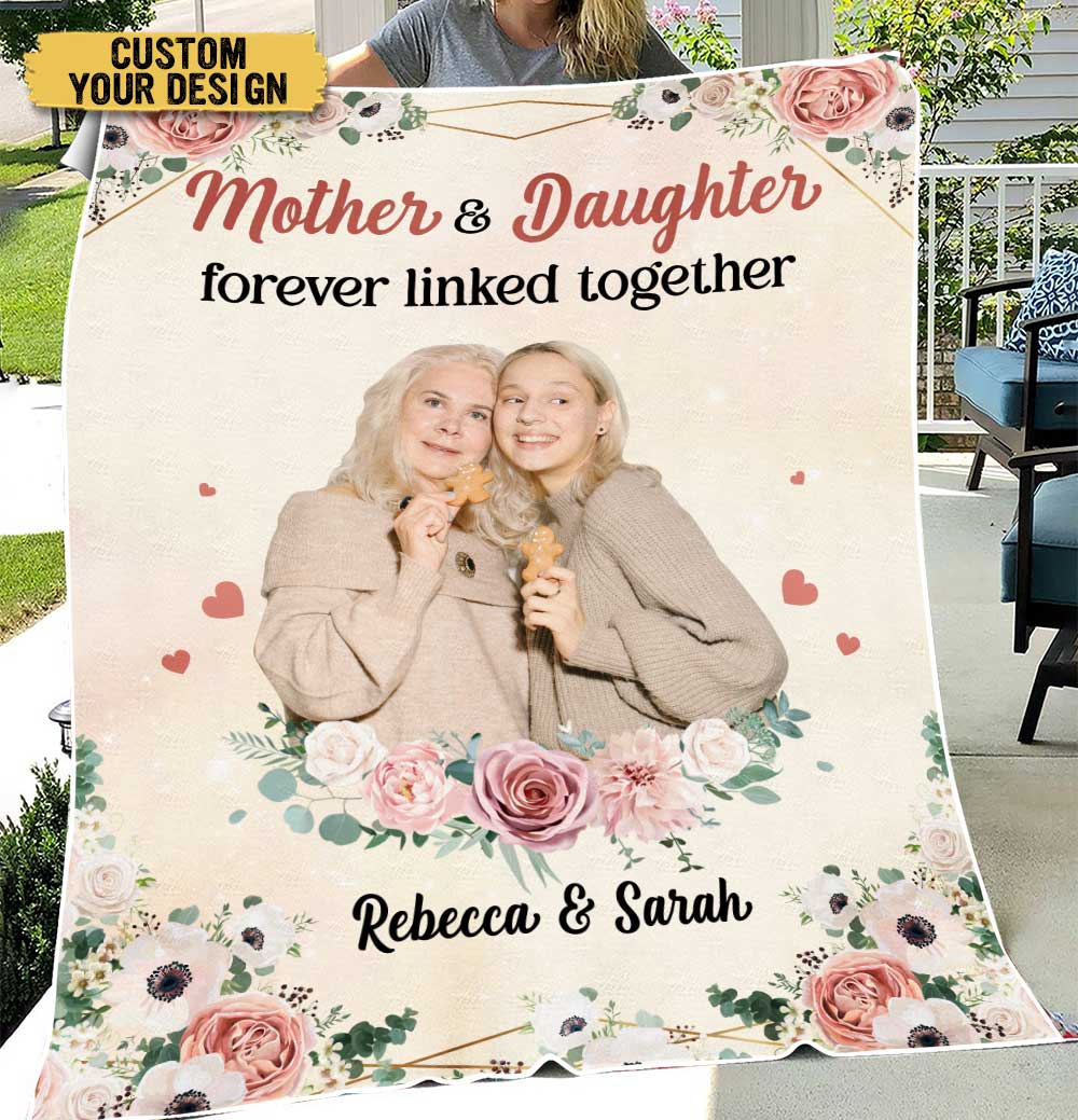 The Love Between A Mother And Daughter Is Forever - Personalized Blanket - Giftago