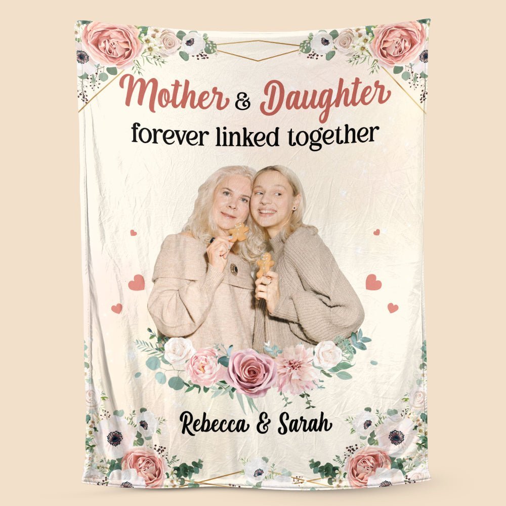 The Love Between A Mother And Daughter Is Forever - Personalized Blanket - Giftago