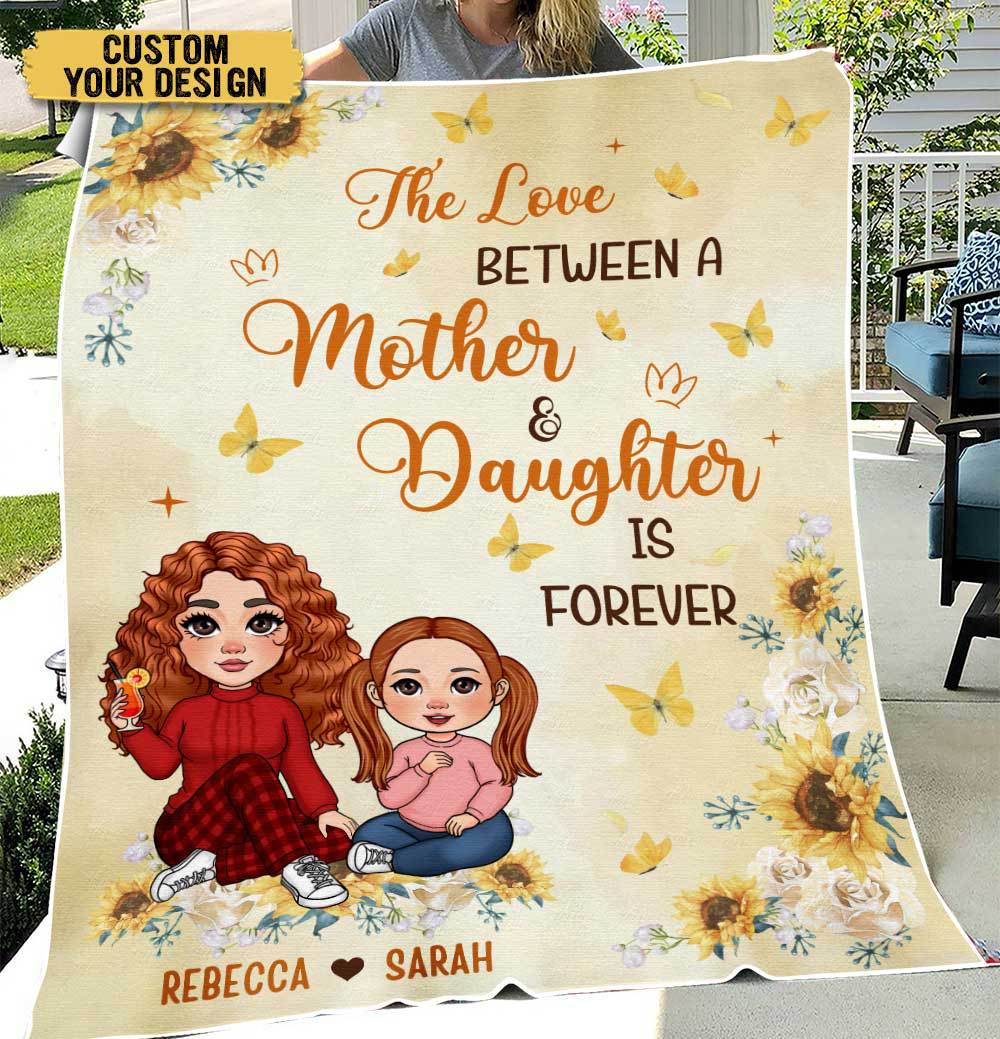The Love Between Mother & Daughter - Personalized Blanket - Best Gift For Granddaughter, For Christmas - Giftago