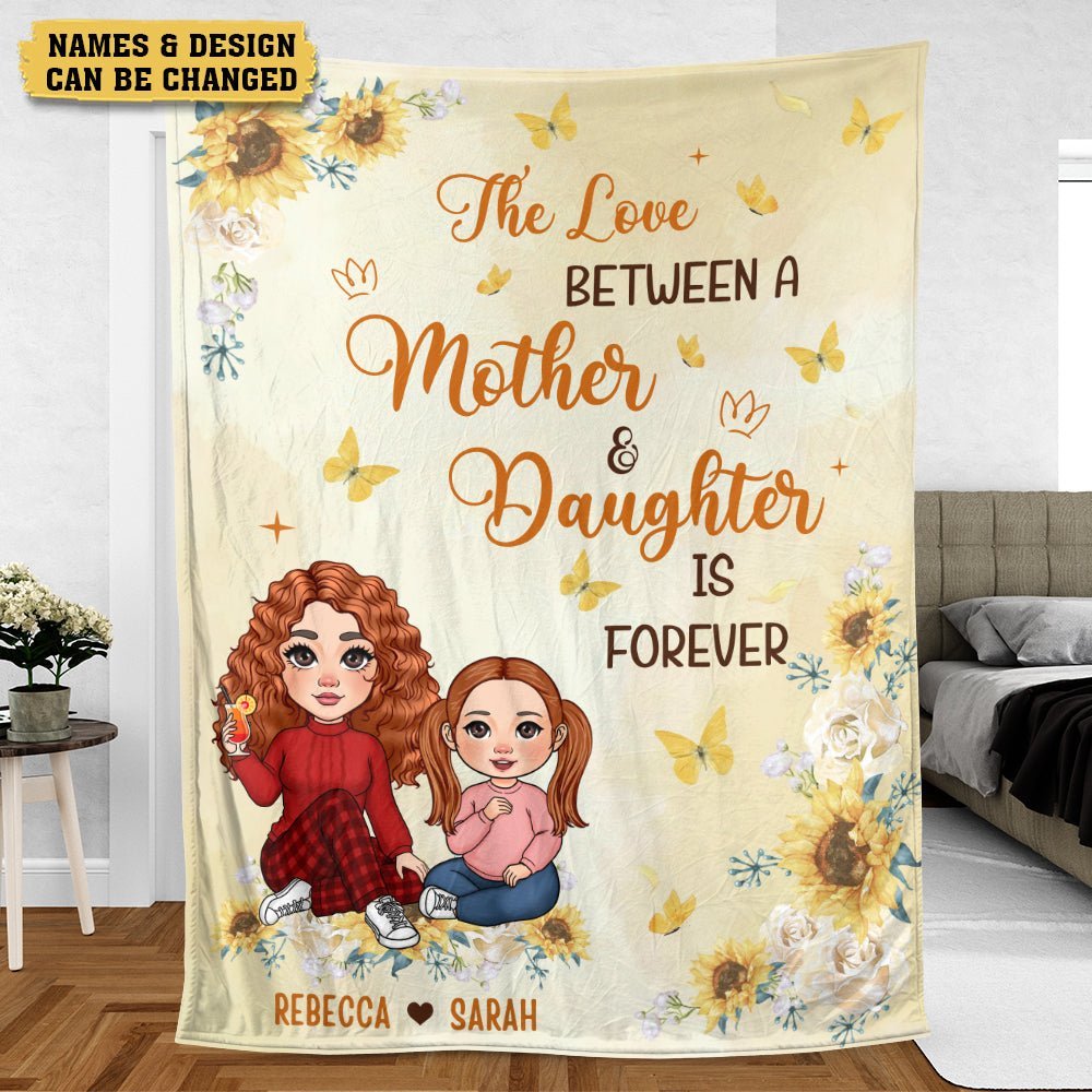 The Love Between Mother & Daughter - Personalized Blanket - Best Gift For Granddaughter, For Christmas - Giftago