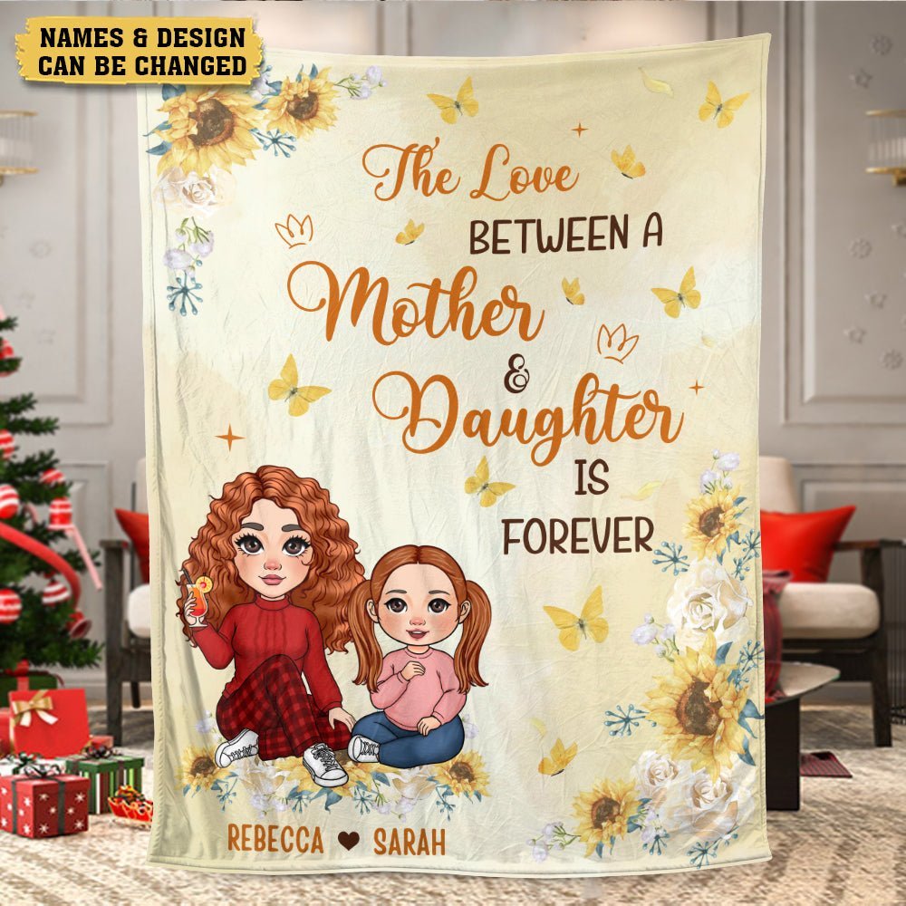 The Love Between Mother & Daughter - Personalized Blanket - Best Gift For Granddaughter, For Christmas - Giftago