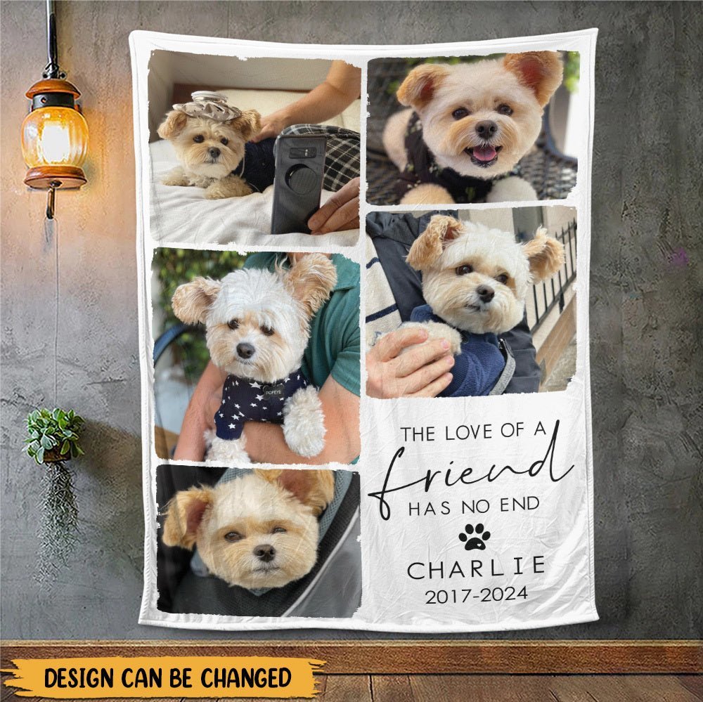 The Love Of A Friend Has No End - Personalized Blanket - Best Gift For Dog Lover, Cat Owner - Giftago