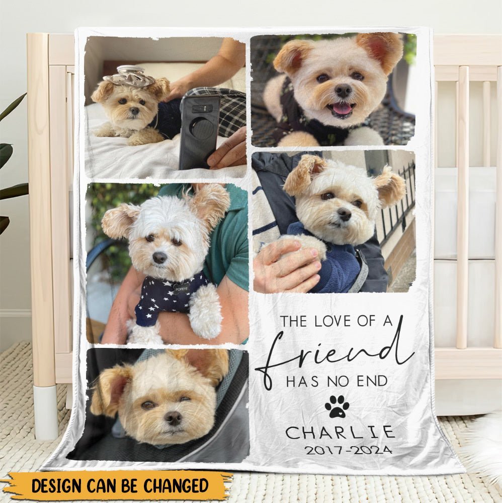 The Love Of A Friend Has No End - Personalized Blanket - Best Gift For Dog Lover, Cat Owner - Giftago