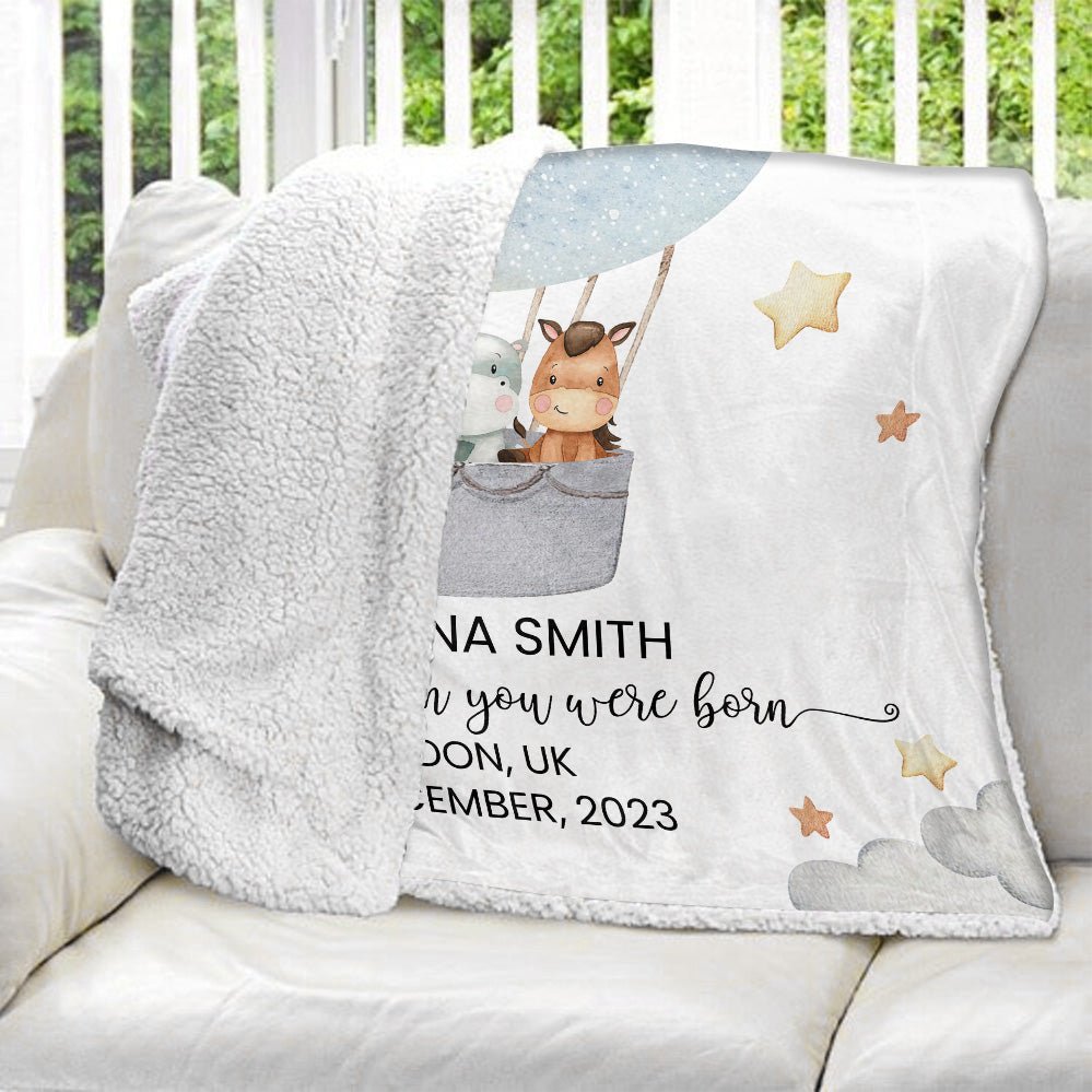 The Star When You Were Born Blanket - Personalized Blanket - Giftago