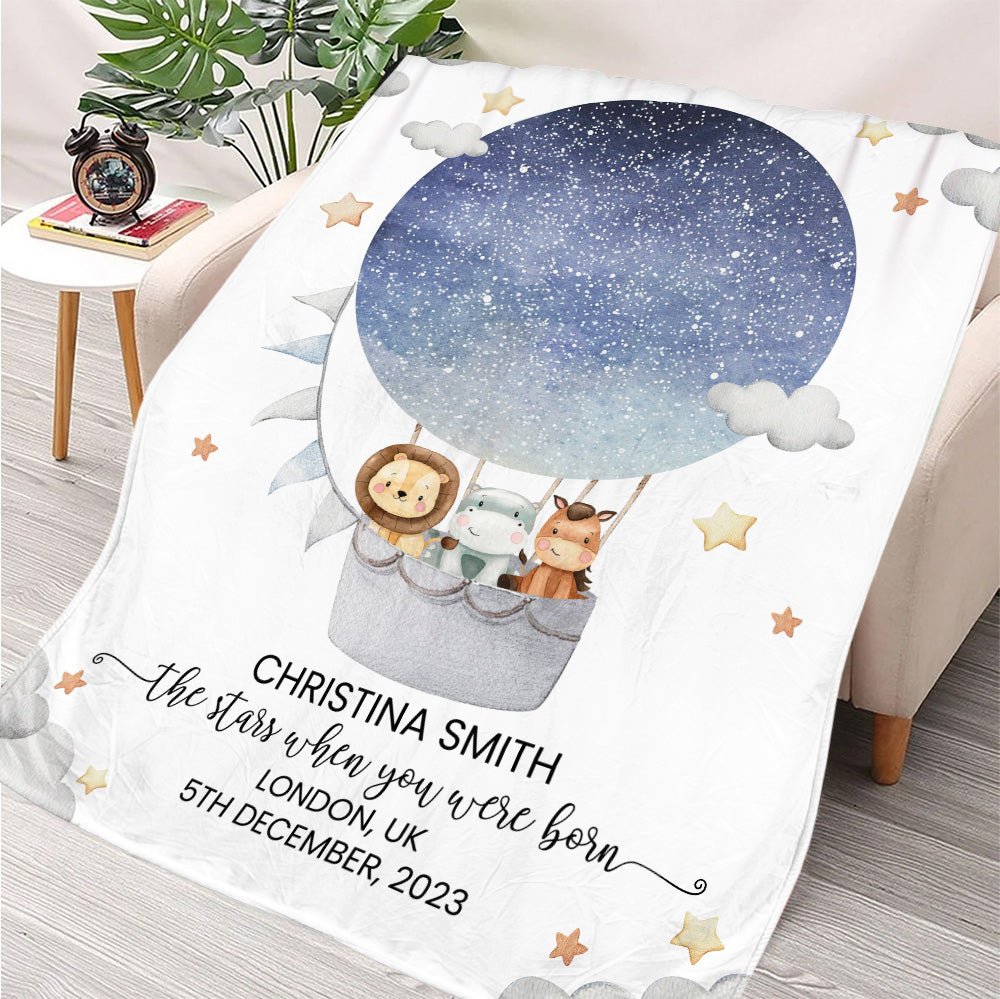 The Star When You Were Born Blanket - Personalized Blanket - Giftago