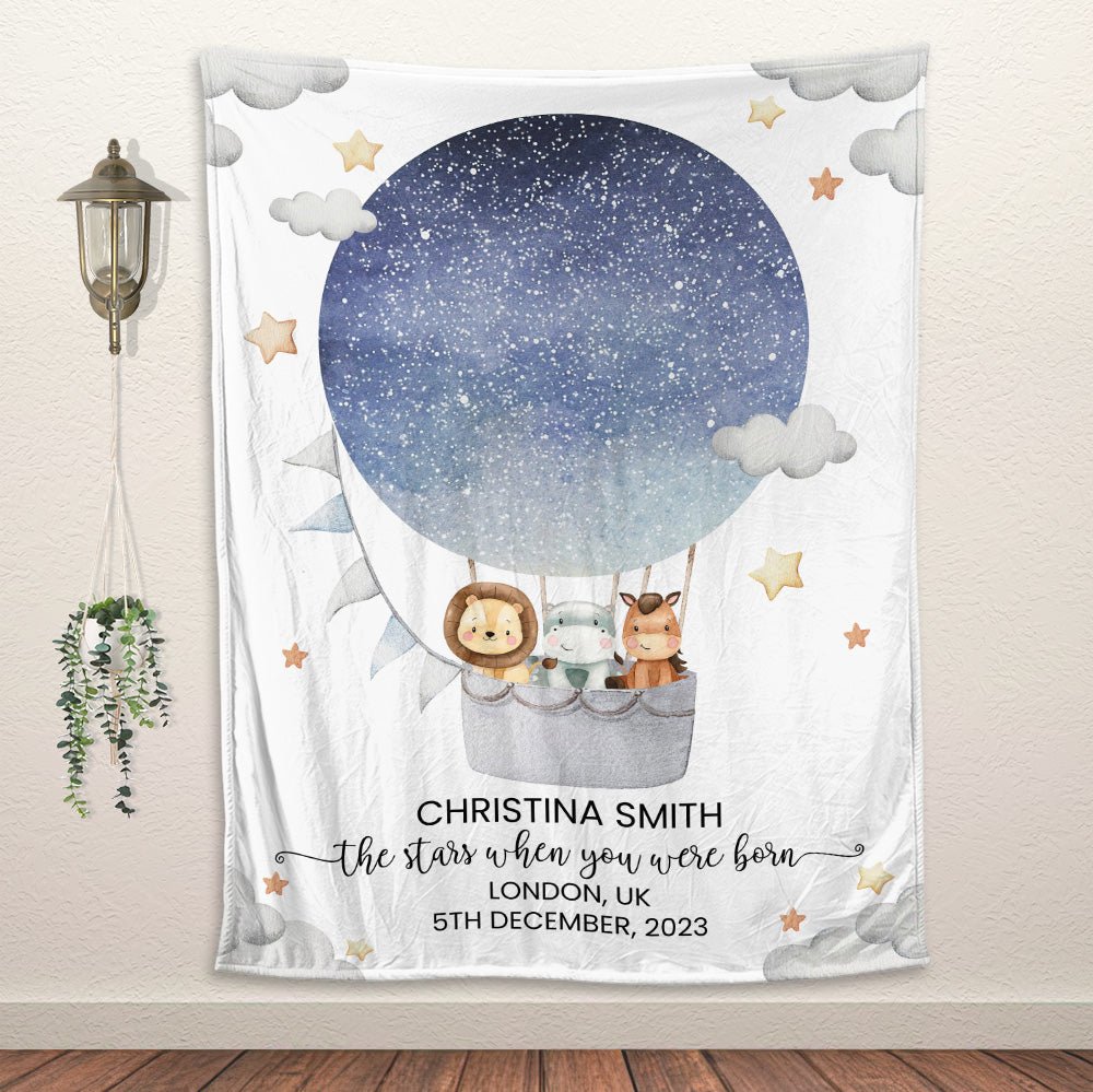The Star When You Were Born Blanket - Personalized Blanket - Giftago