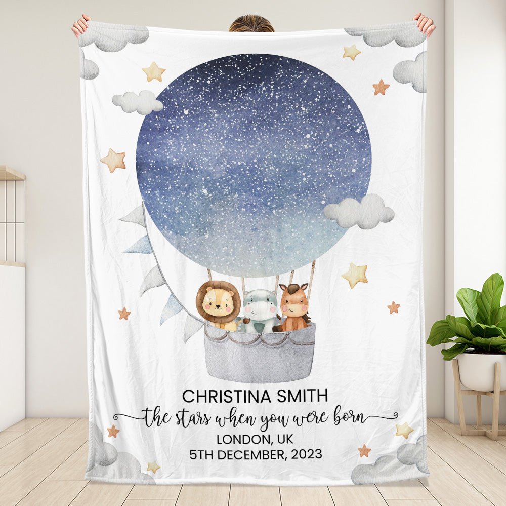 The Star When You Were Born Blanket - Personalized Blanket - Giftago