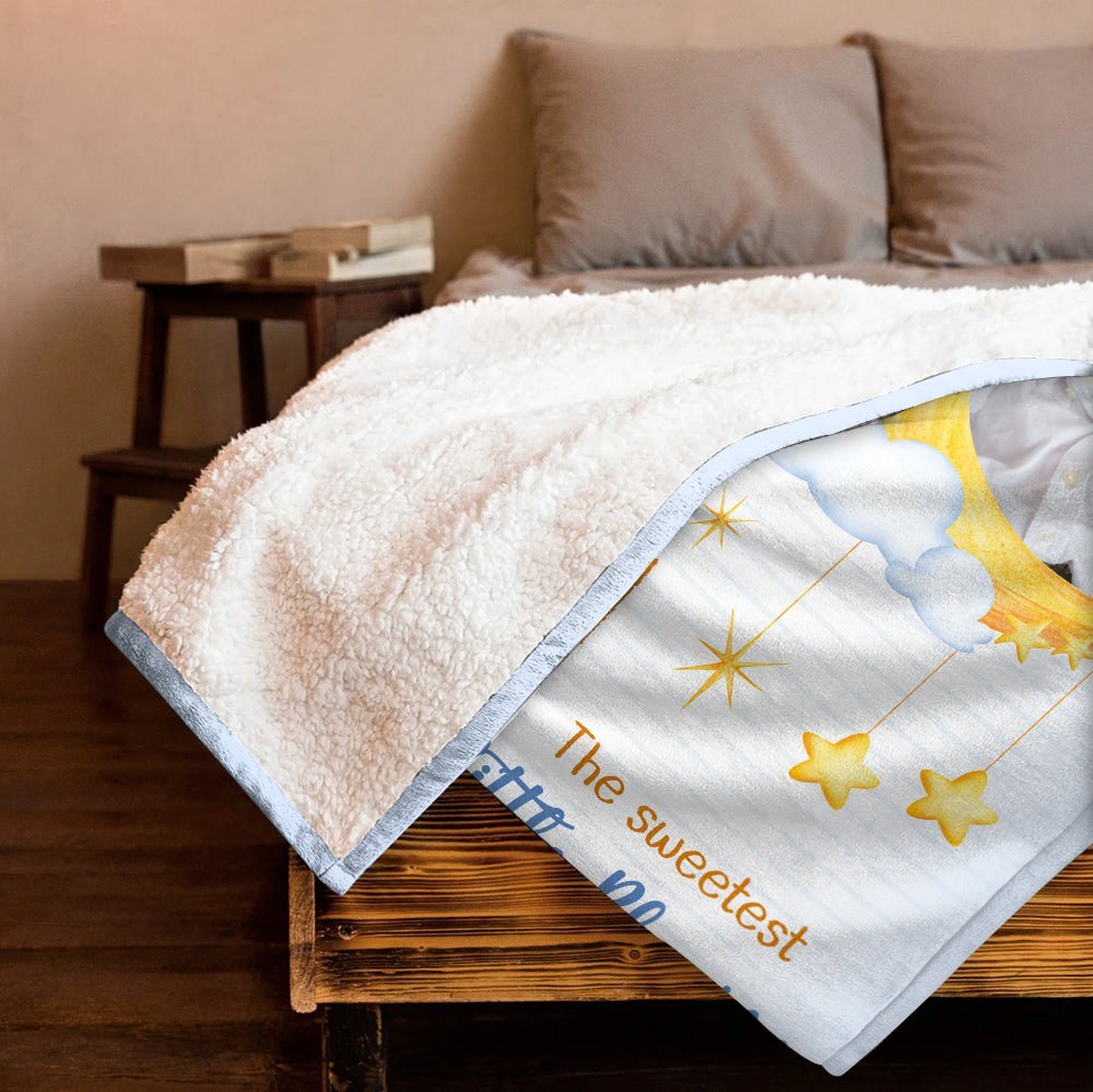 The Sweetest Little Blessing From Heaven Above - Personalized Blanket - Giftago