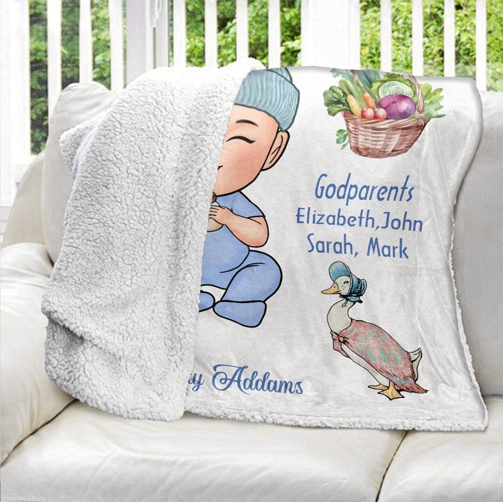 The Tale Of Baby Christening Day - Personalized Blanket - Giftago