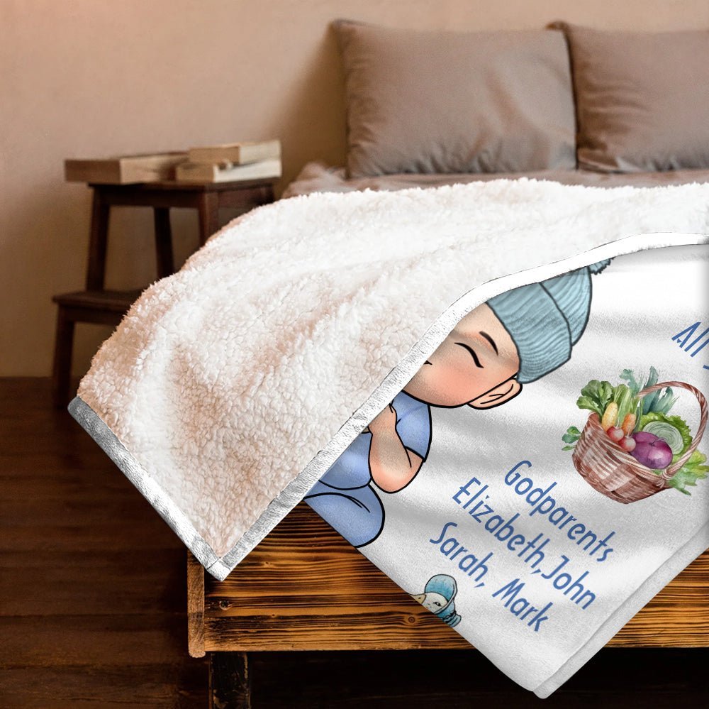 The Tale Of Baby Christening Day - Personalized Blanket - Giftago