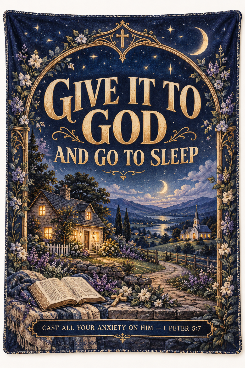 Give It to God and Go to Sleep – Christian Scripture Blanket